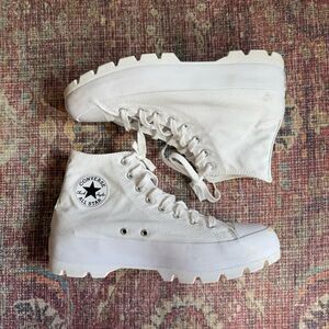 Converse White Chuck Taylor High-Top Lugged Sole Sneakers size 11